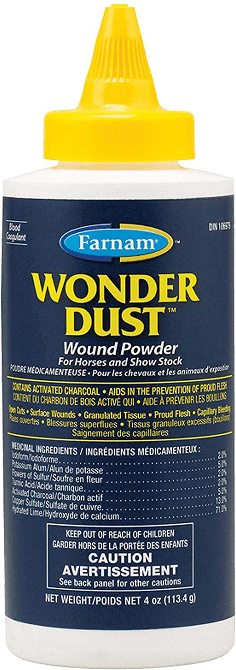 Wonder Dust Wound Powder for Horses and Show Stock, 4 Ounces